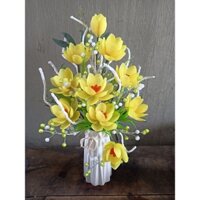 Bình hoa mộc lan pha lê, đủ màu, cao 47cm