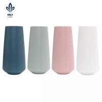 Bình Hoa Nhựa Vân Sọc Sang Trọng Phong Cách Bắc Âu Trang Trí Nhà Cửa, Nội Thất BH-09