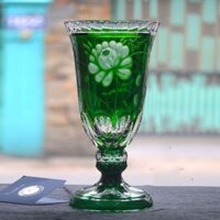 Bình hoa pha lê Arnstadt màu xanh lá kích thứơc cao 40cm