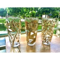 Bình hoa pha Lê vàng kim cao cấp
