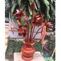 bình hoa sen gỗ hương - HÀNG THẬT ẢNH THẬT