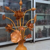 Bình hoa sen gỗ mít ta kt cao 90