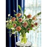 Bình hoa thủy tinh chum