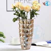 Bình hoa thủy tinh, lọ cắm hoa trang trí decor nhà cửa văn phòng cửa hàng size 25 và 30cm