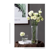 Bình hoa thủy tinh trụ tròn 25 cm cao cấp