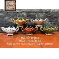 Bình hoa thuyền s5 composite mã bh113, lọ cắm hoa cao cấp, bình hoa trang trí