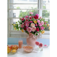 Bình hoa trang trí phòng khách đẹp, lọ hoa gốm dáng bình sữa thiên nga trắng, hồng cao cấp Gốm sứ Bát Tràng, Gốm Plus