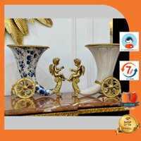 Bình hoa tù và sứ bọc đồng sang trọng tinh tế