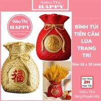 Bình hoa túi tiền, chậu hoa phúc lộc thọ, cắm lúa mạch, chưng tết.