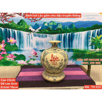 Bình hút Lộc gốm chu đậu truyền thống men rạn