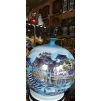 Bình hút lộc vẽ vàng H40cm sứ Giang Tây