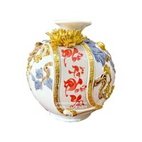 Bình Hút Tài Lộc Dát Vàng Cuốn Thư Cực Đẹp