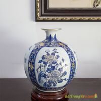 Bình hút tài lộc Tứ cảnh cao 23 cm (vàng 18k)