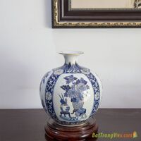 Bình hút tài lộc Tứ đồ cao 28cm (vàng 18k)