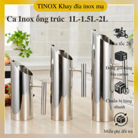 Bình inox ống trúc TINOX Ca rót trà đá bia bình nước lẩu hình ống tre BII001