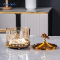 Bình Kẹo Hộp Đựng Thủy Tinh Thanh Lịch Bình Bảo Quản Cho Đường Bánh Quy Thức Ăn