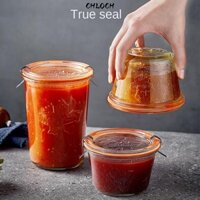 Bình kín CHLOCH, Thớt ngũ cốc trà trong suốt Hộp đựng thực phẩm, Bình đựng thủy tinh dung tích lớn