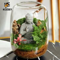 Bình KOZEEY, Terrarium cây để bàn, Chậu trồng cây, Bình hoa, để trang trí bàn làm việc tại nhà Cây thủy canh
