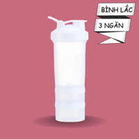 Bình lắc 3 ngăn thể thao đựng nước, pha whey protein tiện dụng PROTEINVN