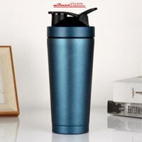 Bình Lắc Inox Tập Gym Shaker Cao Cấp Chính Hãng miDoctor 800ml  Chọn Màu Tặng Kèm Bóng Lò Xo Đánh Bột - Xanh Ngọc