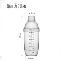 Bình lắc pha chế nhựa Cocktail Shaker 700ml