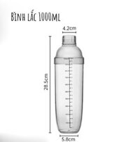 Bình lắc pha chế nhựa Cocktail Shaker 1000ml
