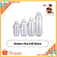 Bình Lắc Shaker Pha Chế Nhựa Trong Suốt 350ml, 530ml, 700ml