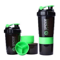 Bình Lắc Tập Gym Shaker 3 Ngăn Cao Cấp Dung Tích 500ml - Xanh lá