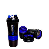 Bình Lắc Tập Gym Shaker 3 Ngăn Cao Cấp Dung Tích 500ml - xanh dương