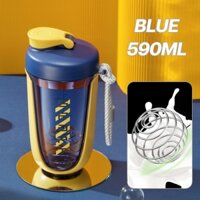 Bình Lắc Thể Thao Bình Lắc Tập Gym Thể Dục 590Ml  Shaker Cao Cấp Có Bi Lắc Thép