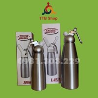 Bình Làm Kem Tươi - Bình Xịt Kem Whipper Hàng Nhập Khẩu 500ml - 1000ml