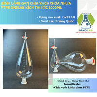 Bình lắng gạn chia vạch khóa nhựa PTFE Onelab  5000ml- YTHN