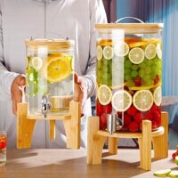 Bình lên men rượu mận thủy tinh chịu nhiệt độ cao có vòi Lọ rượu nho Chai làm rượu Cola Nước giải khát Bình kín Bình
