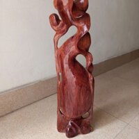 bình lọ nghệ thuật gỗ cẩm chỉ cao 58cm x20cmx9.5cm