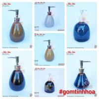Bình lọ sứ đựng dầu gội sữa tắm gốm sứ Bát Tràng