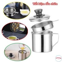 Bình Lọc Dầu Ăn Có Lưới Lọc Cặn bằng INOX-Ca Lọc Dầu Ăn Có Lưới Lọc Cặn Bằng INOX 304  - M101