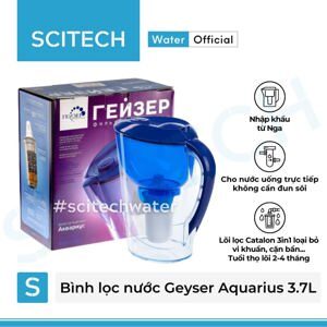 Bình lọc nước kháng khuẩn nano Geyser Aquarius 3.7L
