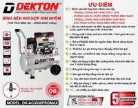 BÌNH NÉN KHÍ HỢP KIM NHÔM CAO CẤP DEKTON DK-AC3930PROMAX