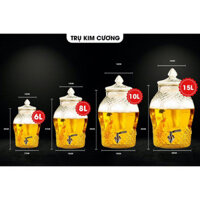 Bình Ngâm Rượu Kim Cương cao cấp 8833 6L - 10L - 15L Không Van
