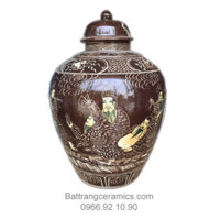 Bình ngâm rượu - men nâu - 30 lít