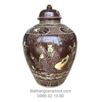 Bình ngâm rượu - men nâu - 30 lít