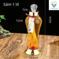 Bình ngâm rượu sâm thủy tinh 1 lít