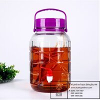 Bình Ngâm Rượu Thủy Tinh 10 Lít Quai Xách - Có Vòi