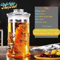 Bình Ngâm Rượu Thủy Tinh 10 Lít Có Van Và Không Van,Bình Thuỷ Tinh