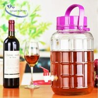 Bình Ngâm Rượu Thủy Tinh 10 Lít, 12 Lít Loại Có Vòi và Không Vòi HD gia dụng