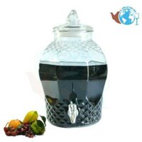 Bình Ngâm Rượu Thủy Tinh 8833- 10 Lít - Có Van và Không Van