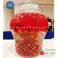 Bình ngâm rượu thủy tinh hoạ tiết kim cương 10L không vòi