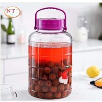 Bình Ngâm Rượu Thủy Tinh Quai Xách 10 Lít ( Có Van )