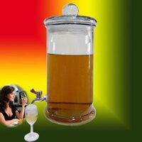 Bình ngâm rượu thủy tinh trụ trơn 10 lít