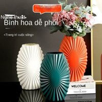 Bình nghệ thuật giá trị cao, cắm hoa, bình thủy canh, bình nhựa giả gốm, bình thẩm mỹ cao cấp, đường kính lớn